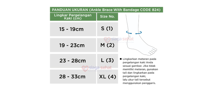Alat Kesehatan Siaga Sehat Variteks Ankle Brace With Bandage