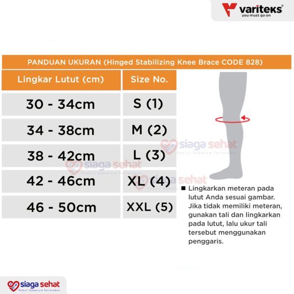 Alat Kesehatan Siaga Sehat Variteks Hinged Stabilizing Knee Brace