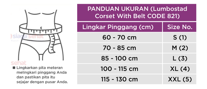 Alat Kesehatan Siaga Sehat Variteks Lumbostad Corset With Belt