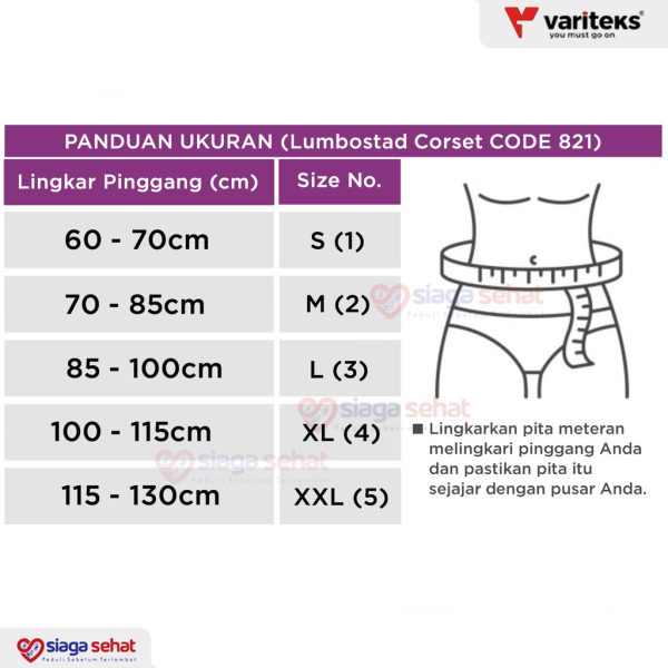 Alat Kesehatan Siaga Sehat Variteks Lumbostad Corset With Belt